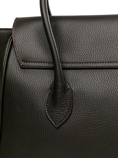 Женская сумка Dr.Koffer из натуральной кожи темно-коричневая