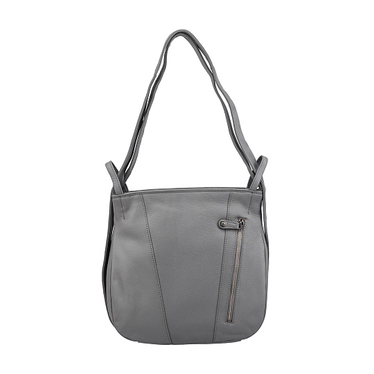 Женская сумка Dr.Koffer из натуральной кожи серая