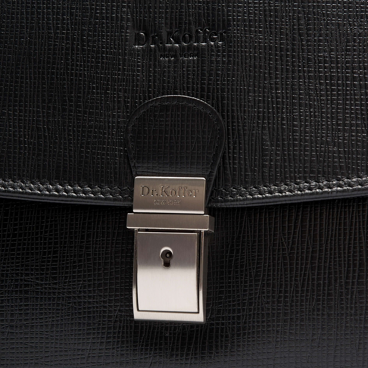 Портфель Dr.Koffer из натуральной кожи черный