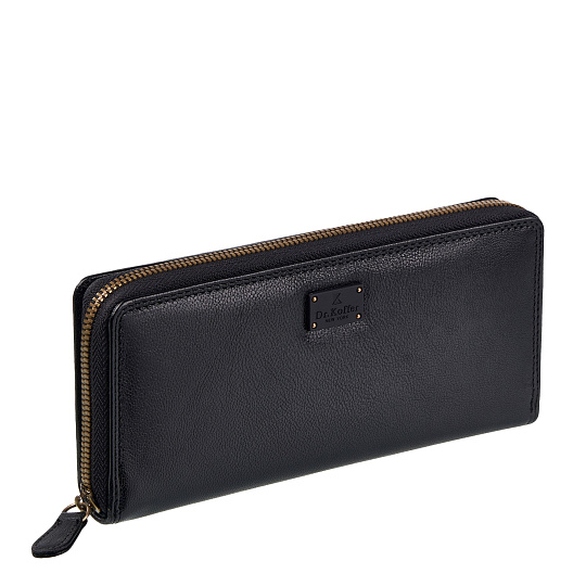 Портмоне Dr.Koffer из натуральной кожи черное