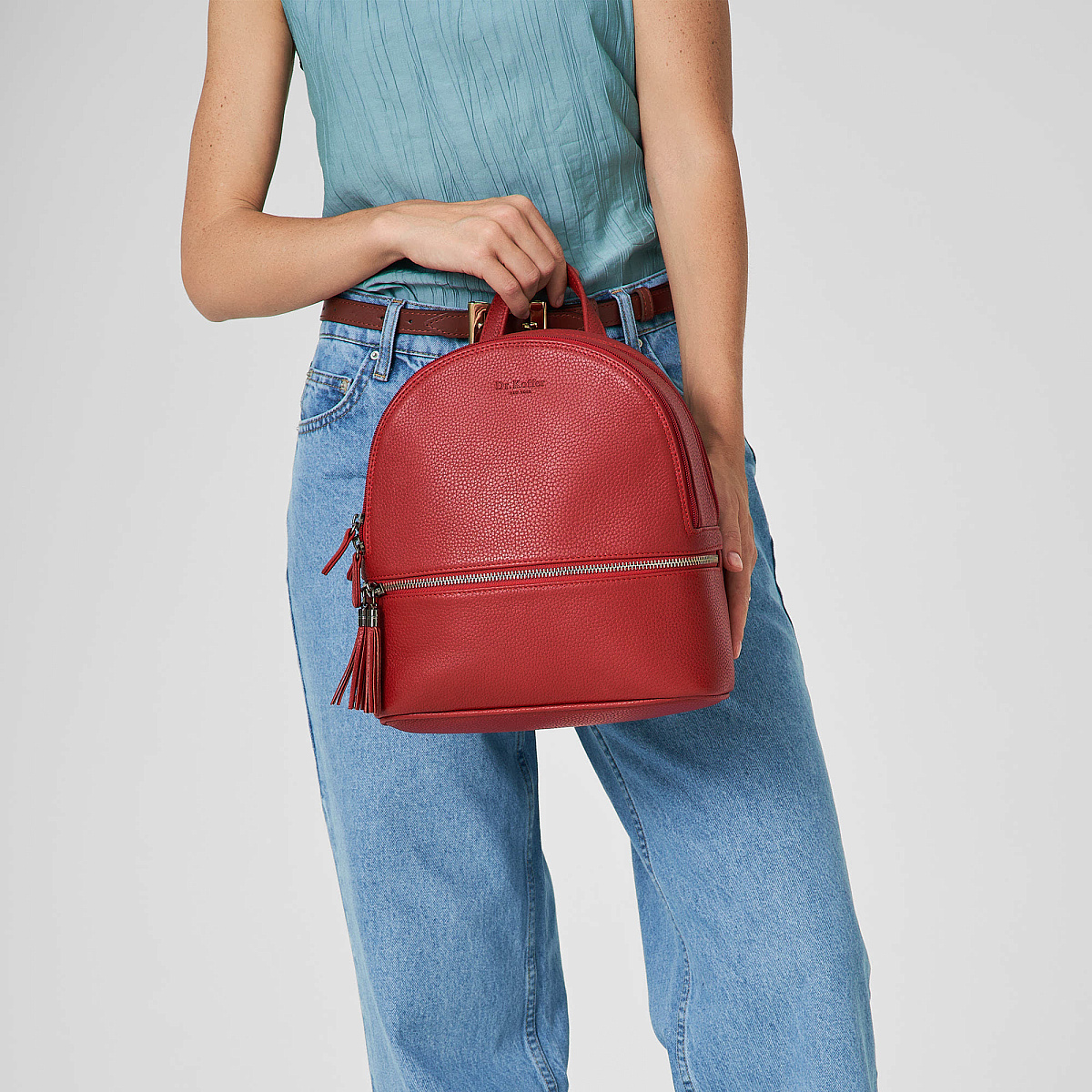 Рюкзак Dr.Koffer из натуральной кожи красный