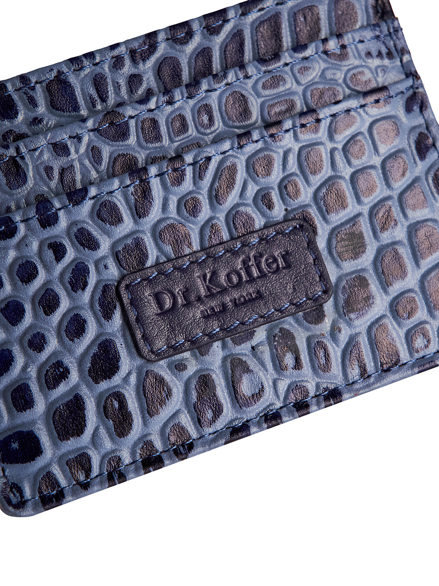 Кредитница Dr.Koffer из натуральной кожи фиолетовая