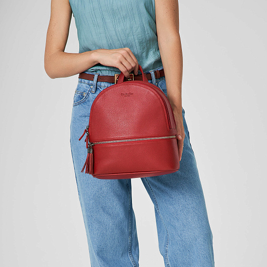 Рюкзак Dr.Koffer из натуральной кожи красный