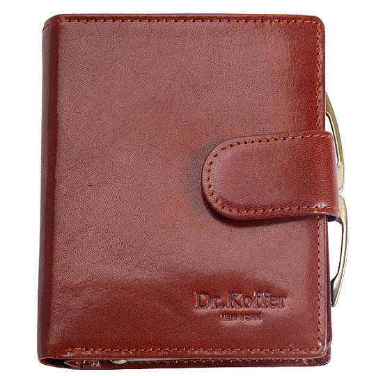 Кошелек Dr.Koffer из натуральной кожи светло-коричневый