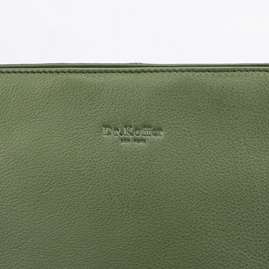 Женская сумка Dr.Koffer из натуральной кожи зеленая