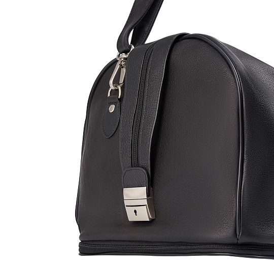 Сумка дорожная Dr.Koffer из натуральной кожи черная