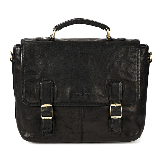 Портфель Dr.Koffer из натуральной кожи черный