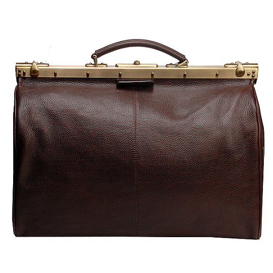 Вместительный саквояж изысканного шоколадного цвета Dr.Koffer B402167-02-09