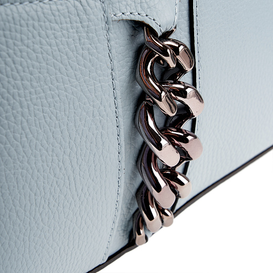 Женская сумка Dr. Koffer из натуральной кожи голубая