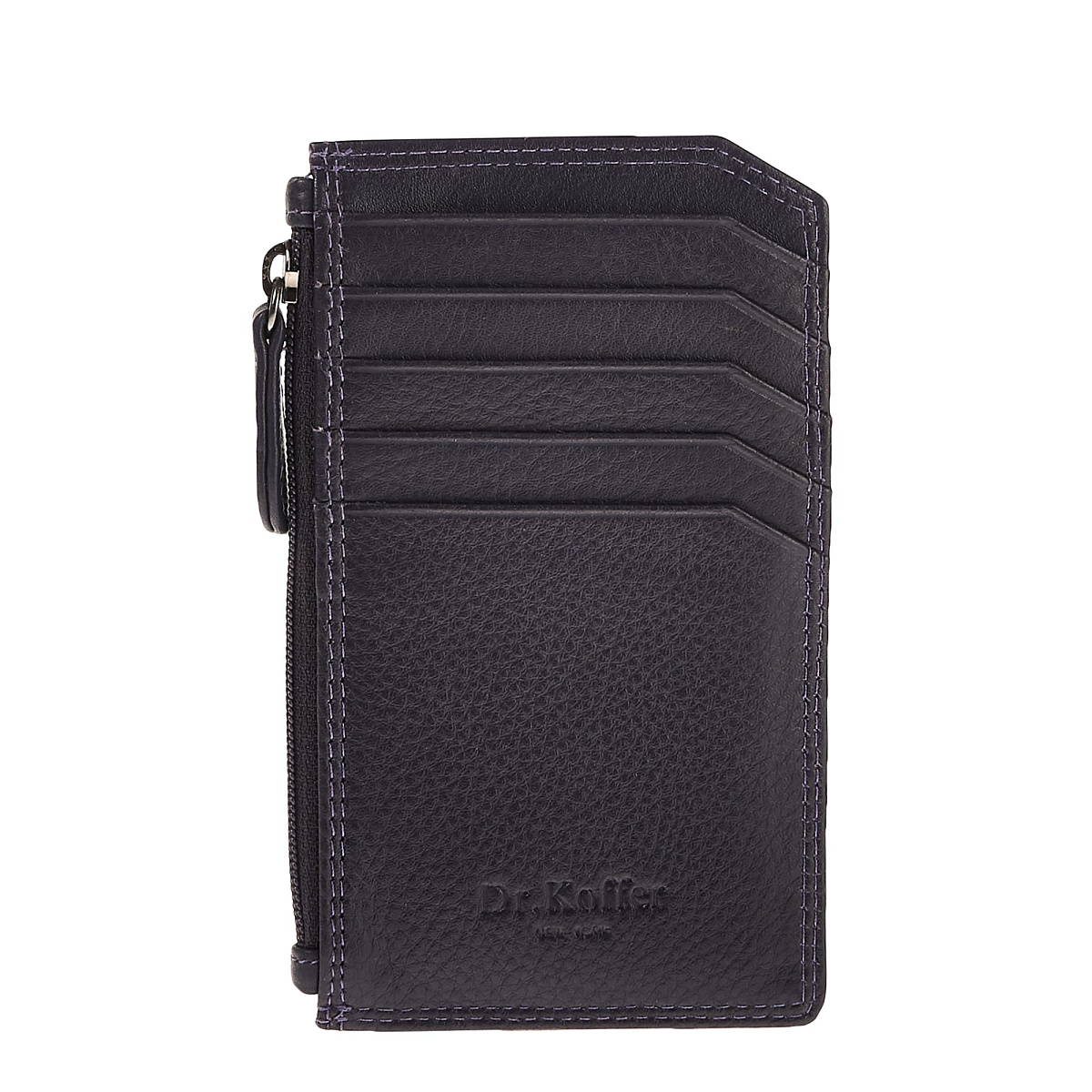 Кредитница Dr.Koffer из натуральной кожи фиолетовая