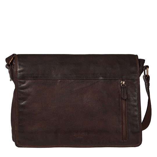 Сумка через плечо Dr.Koffer из натуральной кожи коричневая