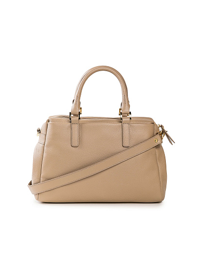 Женская сумка Dr. Koffer из натуральной кожи бежевая