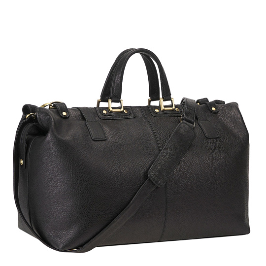 Сумка дорожная Dr.Koffer из натуральной кожи черная