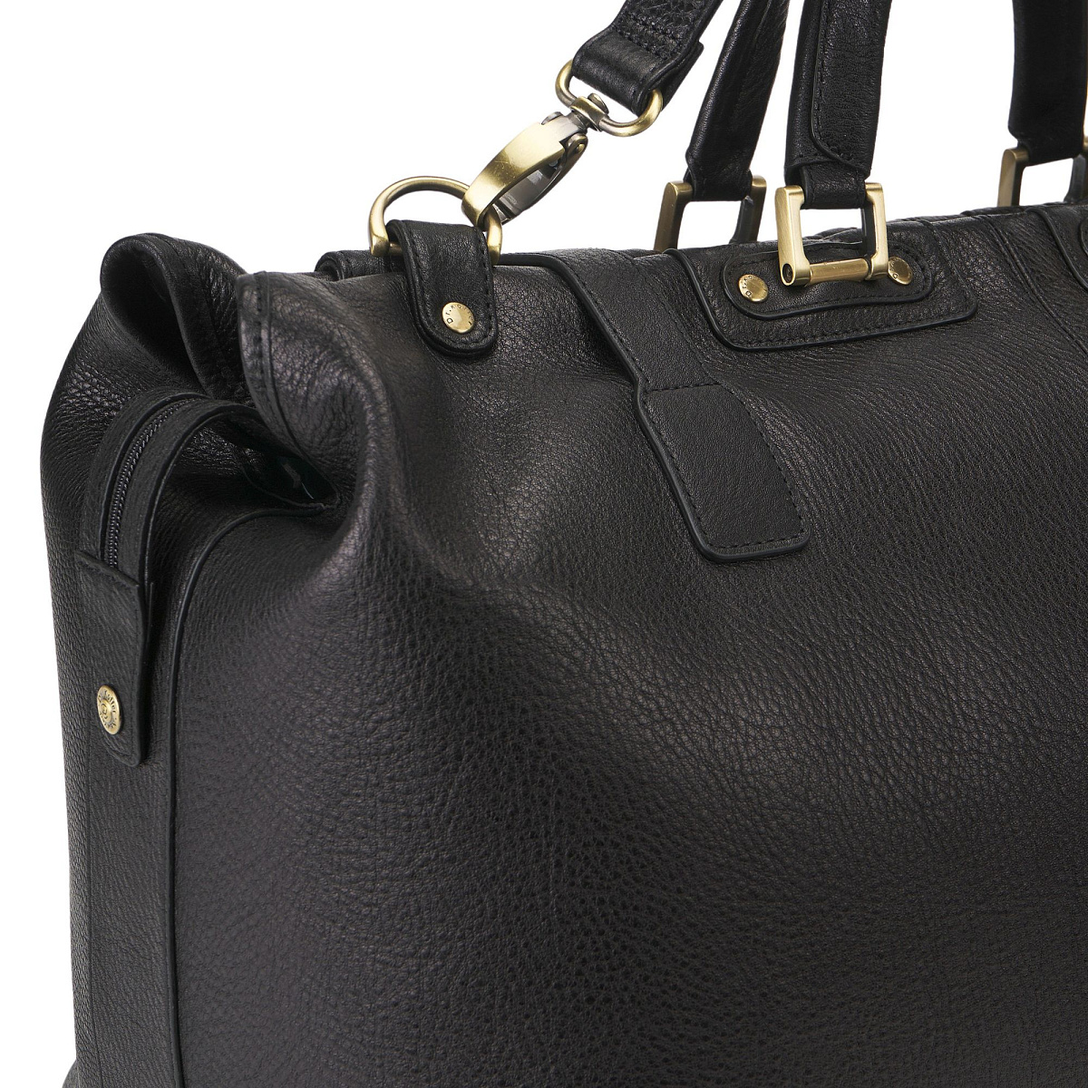 Сумка дорожная Dr.Koffer из натуральной кожи черная