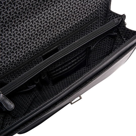 Портфель Dr.Koffer из натуральной кожи черный