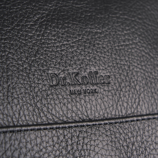 Сумка дорожная Dr.Koffer  из натуральной кожи черная
