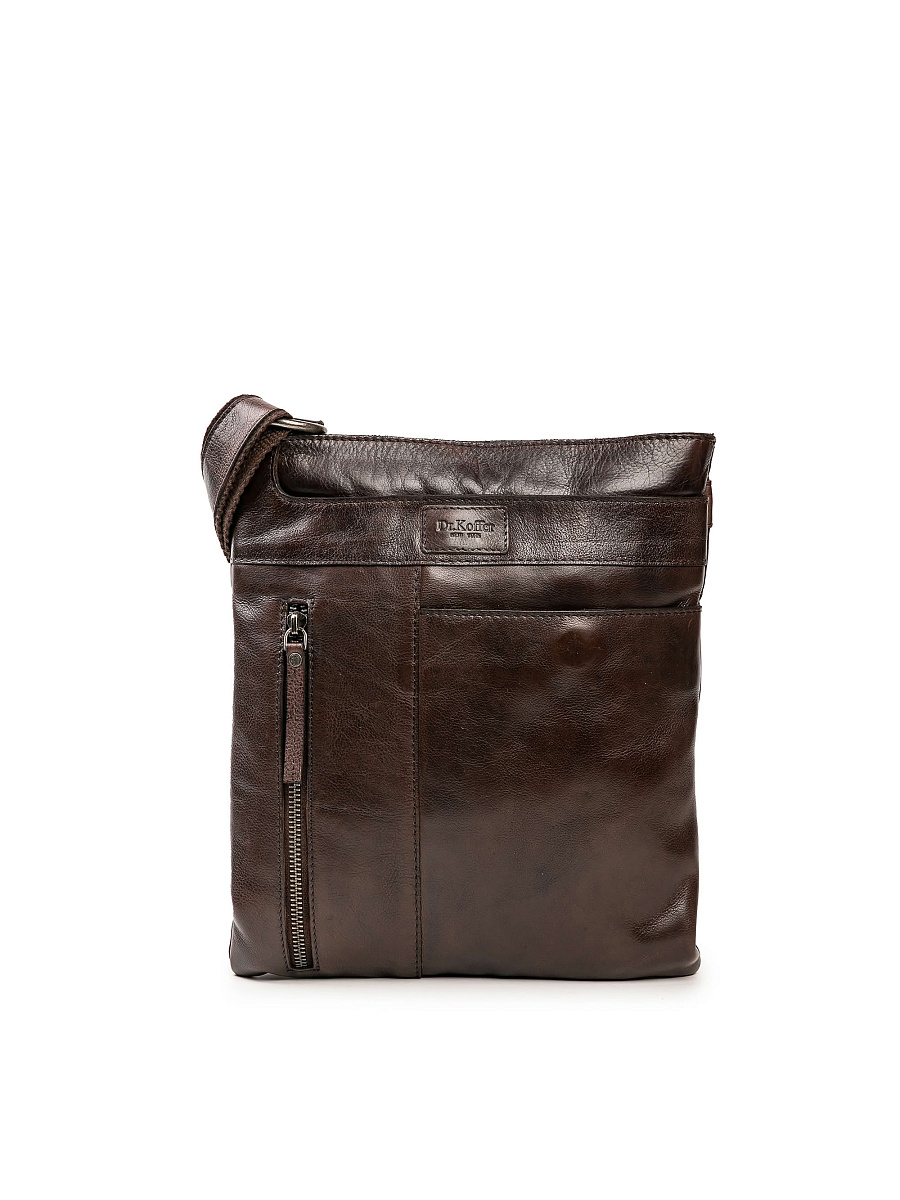 Сумка через плечо Dr.Koffer из натуральной кожи коричневая
