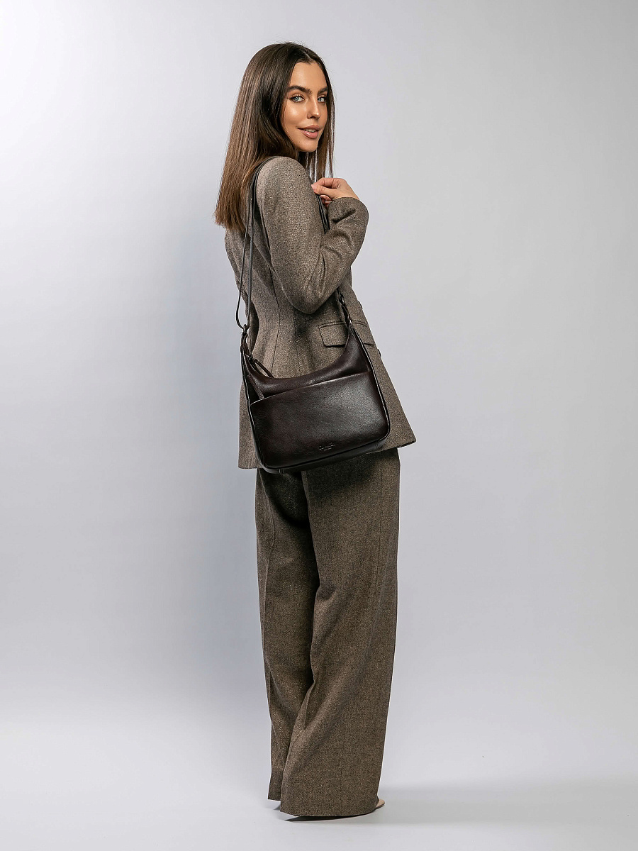 Женская сумка Dr.Koffer из натуральной кожи коричневая