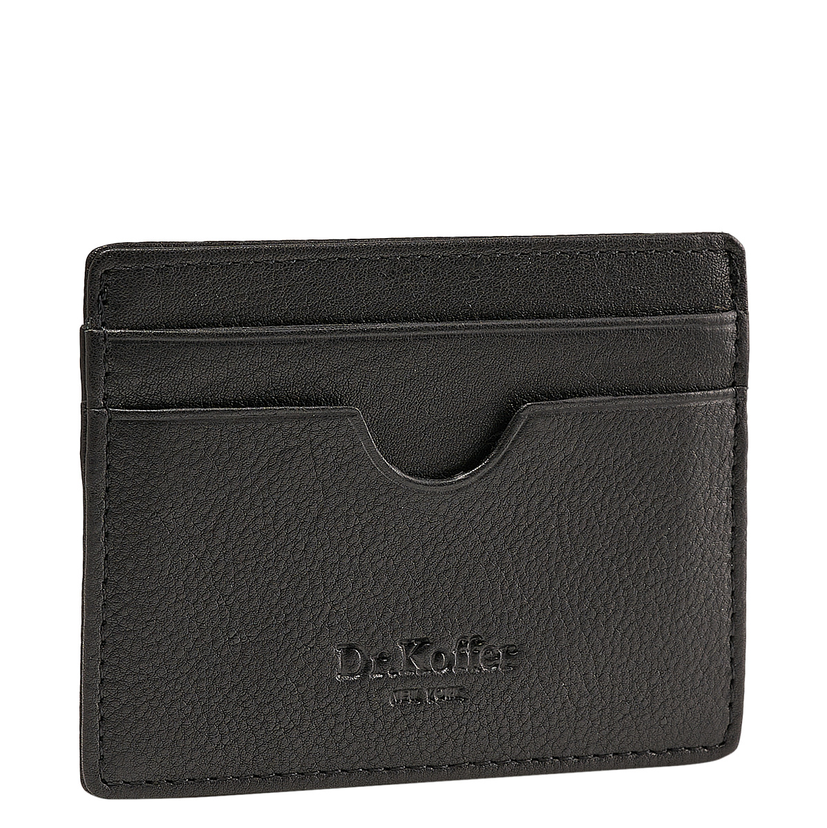 Кредитница Dr.Koffer из натуральной кожи черная