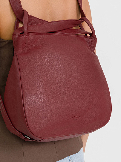 Женская сумка Dr.Koffer из натуральной кожи бордовая