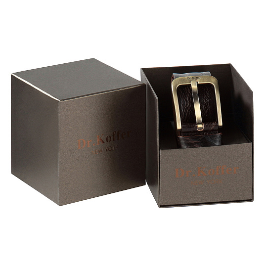 Ремень Dr. Koffer из натуральной кожи коричневый