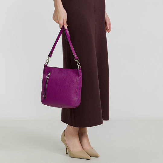 Женская сумка Dr. Koffer из натуральной кожи розовая