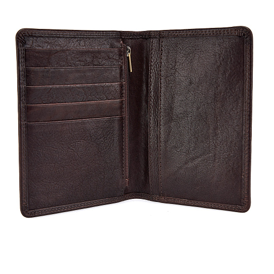 Портмоне Dr.Koffer из натуральной кожи коричневое