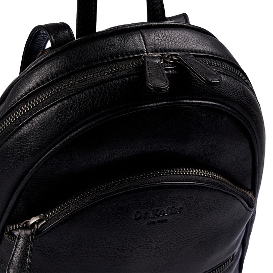 Рюкзак Dr.Koffer из натуральной кожи черный