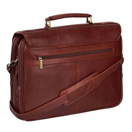 Портфель Dr.Koffer из натуральной кожи светло-коричневый