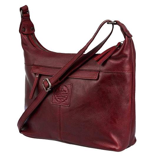 Женская сумка Dr. Koffer из натуральной кожи бордовая