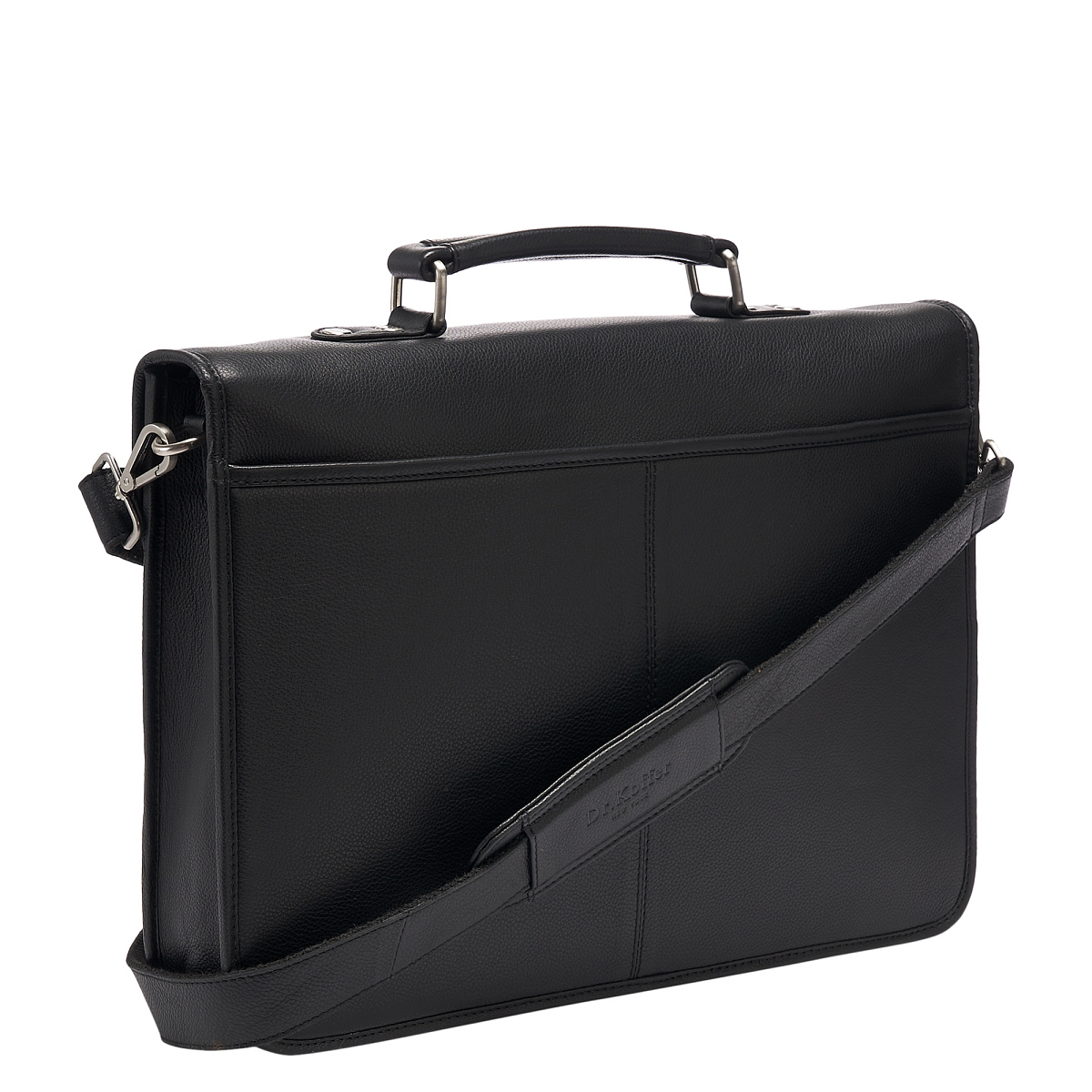 Портфель Dr.Koffer из натуральной кожи черный