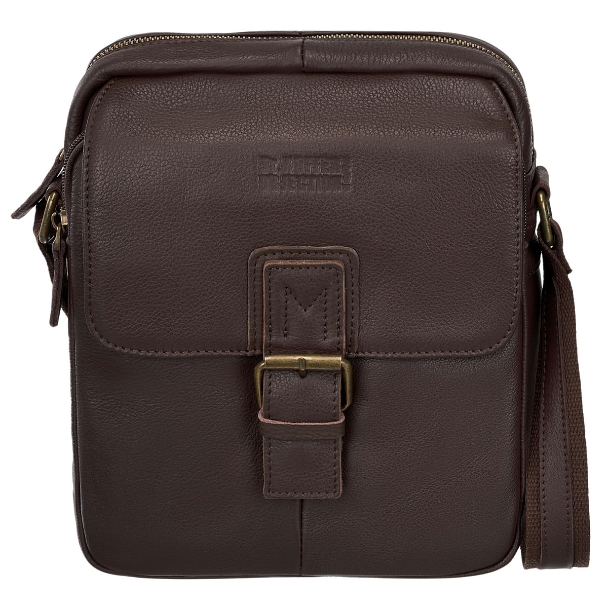 Сумка через плечо Dr.Koffer из натуральной кожи коричневая