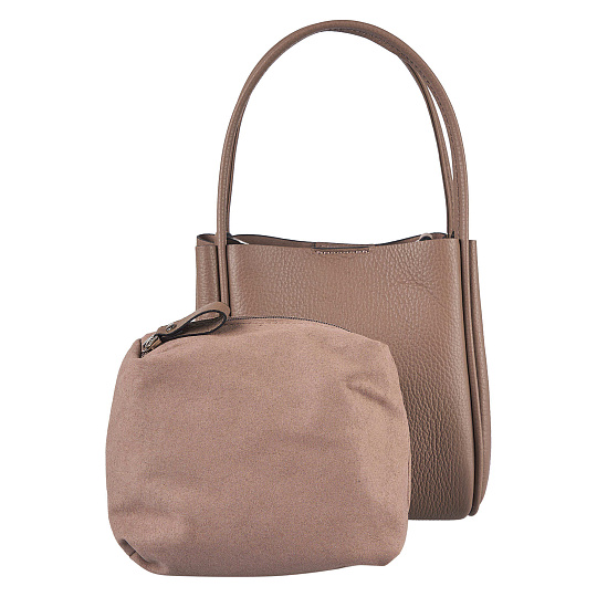 Женская сумка Dr. Koffer из натуральной кожи бежевая