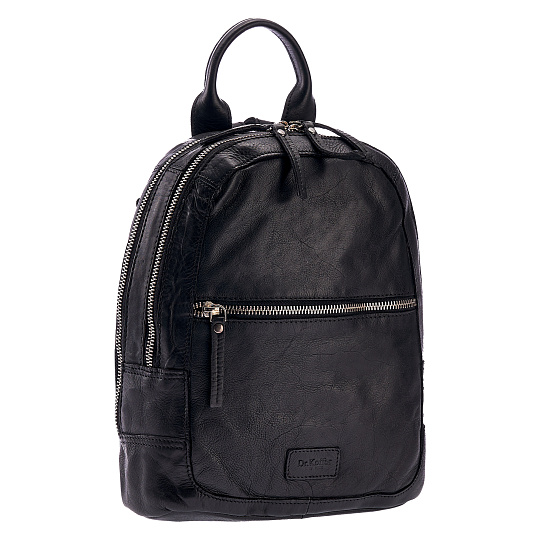 Рюкзак Dr.Koffer из натуральной кожи черный