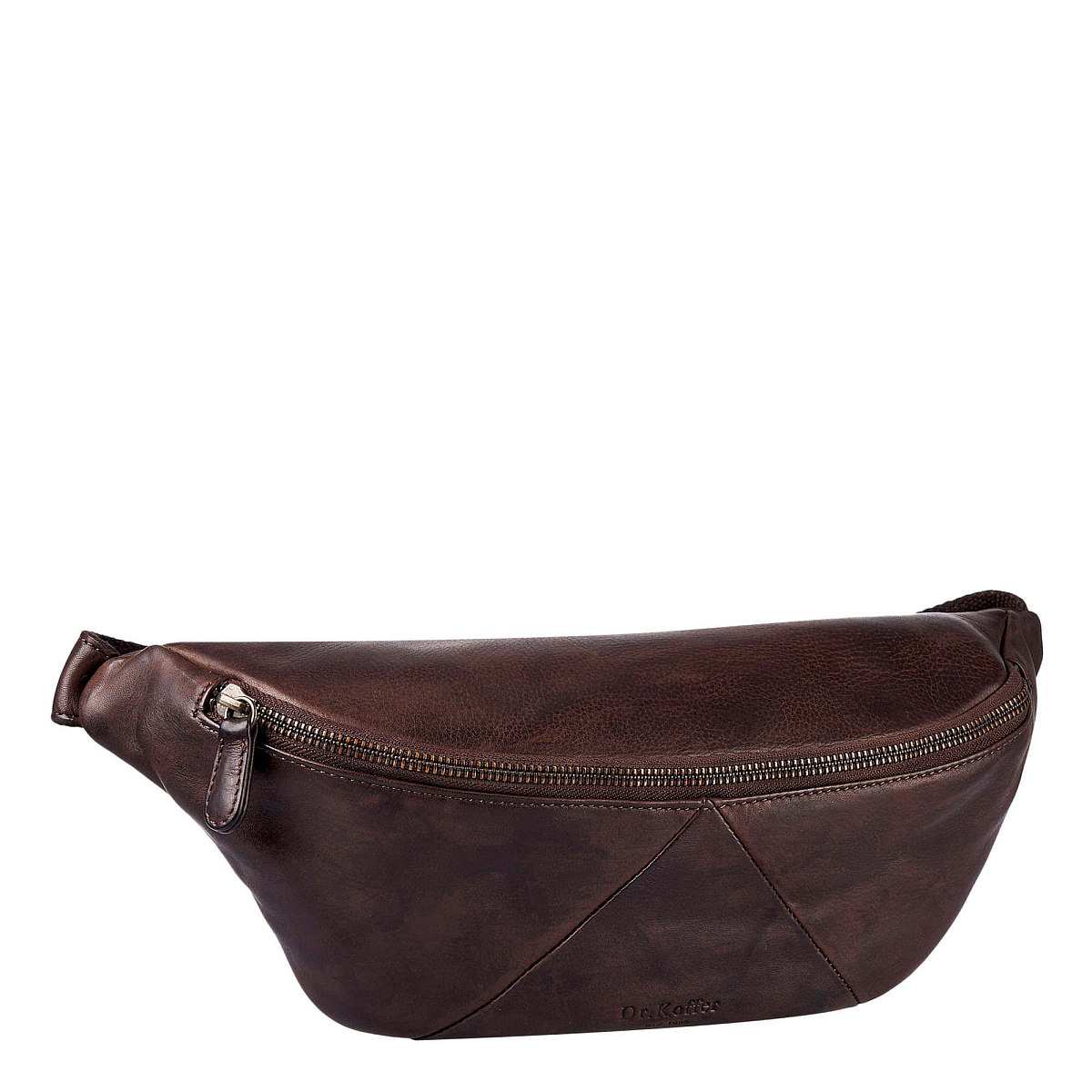 Сумка на пояс Dr. Koffer из натуральной кожи коричневая