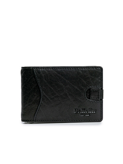 Зажим для денег Dr.Koffer из натуральной кожи черный