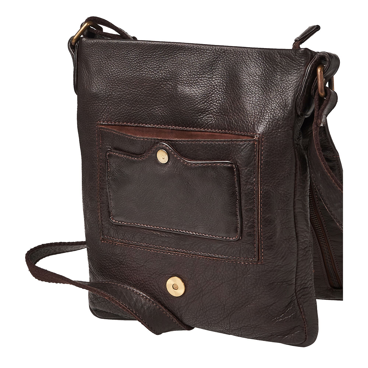 Сумка через плечо Dr.Koffer из натуральной кожи коричневая
