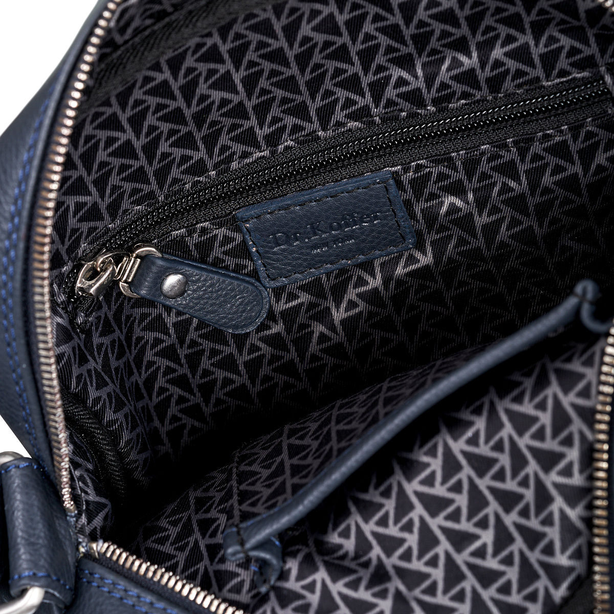 Сумка через плечо Dr.Koffer из натуральной кожи синяя