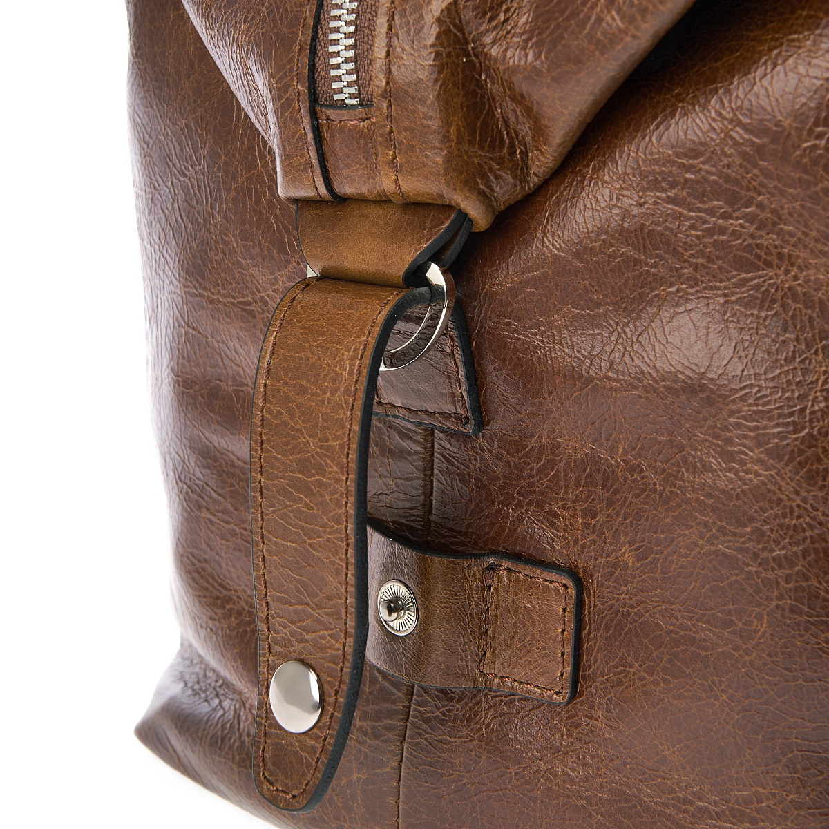 Дорожная сумка Dr.Koffer из натуральной кожи коричневая