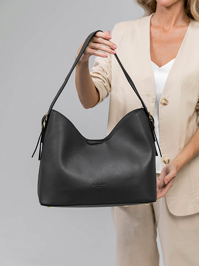 Женская сумка Dr.Koffer из натуральной кожи серая