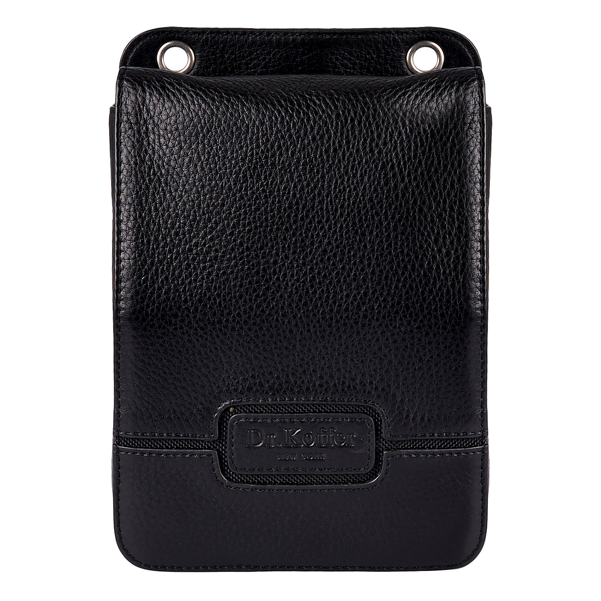 Сумка через плечо Dr.Koffer из натуральной кожи черная