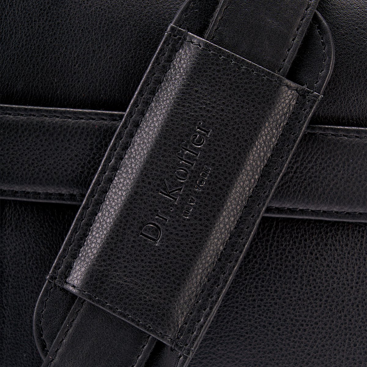 Деловая сумка Dr.Koffer из натуральной кожи черная