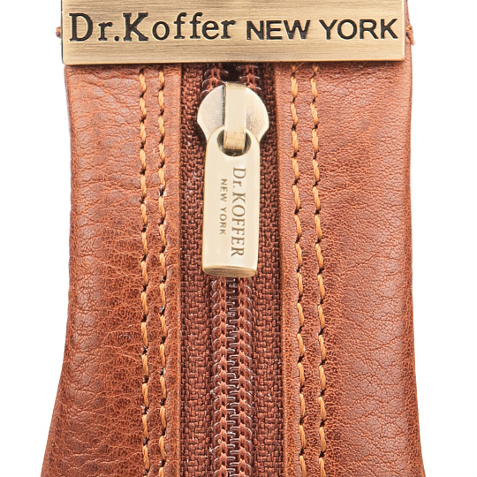 Коричневая ключница из натуральной кожи Dr. Koffer