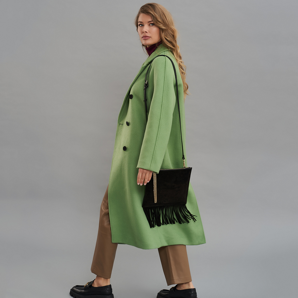 Женская сумка  Dr. Koffer из натуральной кожи черная