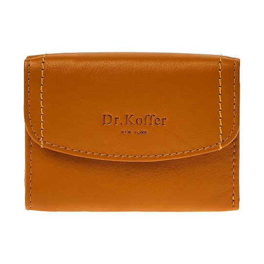 Портмоне Dr.Koffer из натуральной кожи желтое