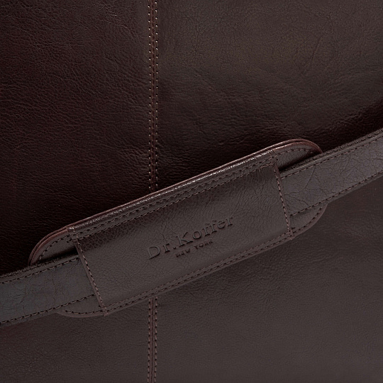 Портфель Dr.Koffer из натуральной кожи темно-коричневый