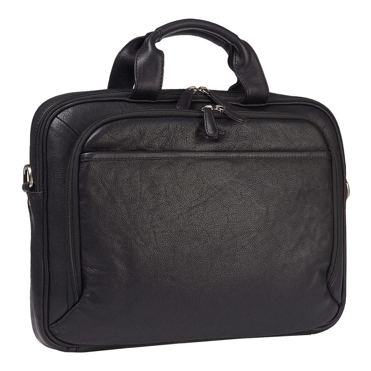Деловая сумка Dr.Koffer из натуральной кожи черная