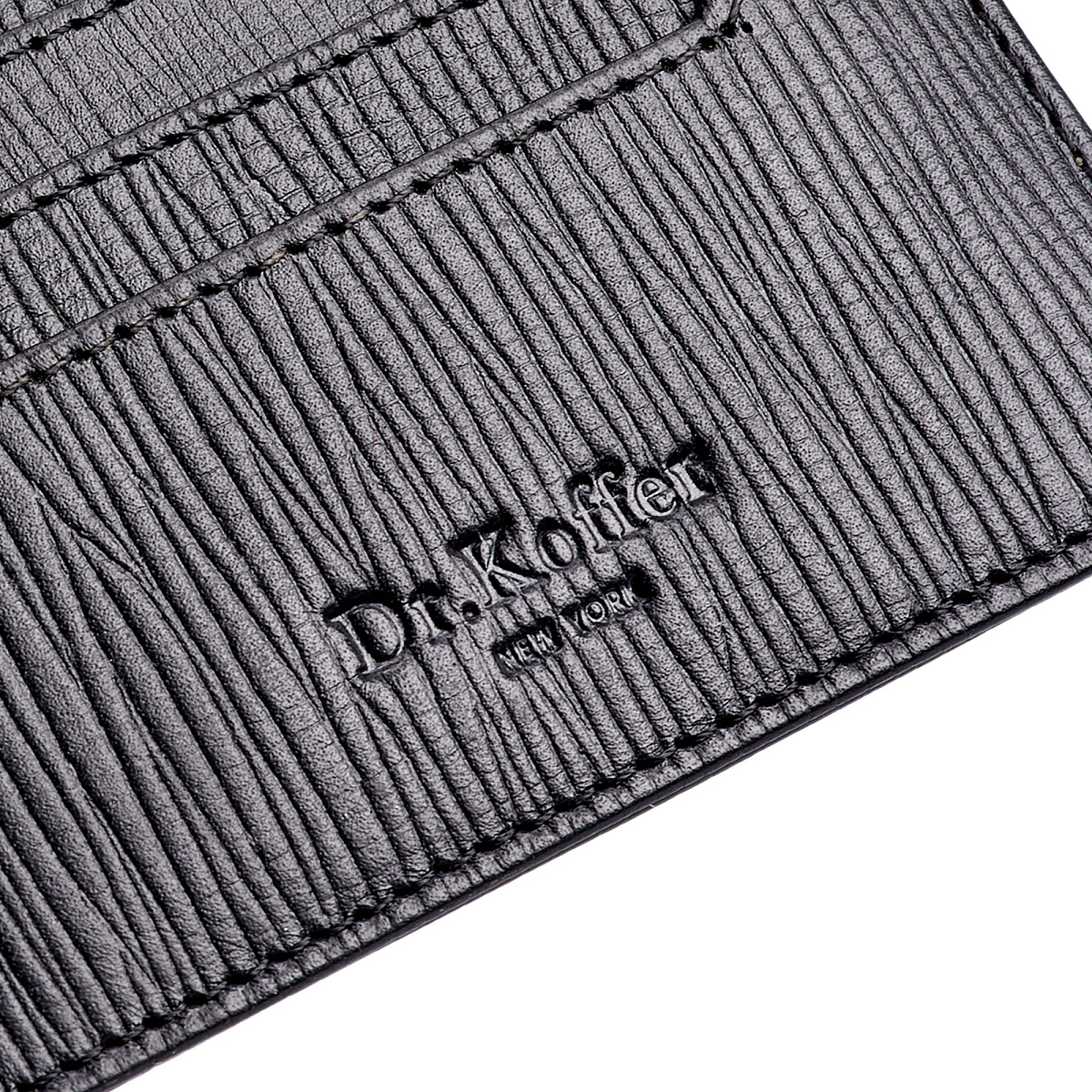 Кредитница Dr.Koffer из натуральной кожи черная