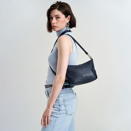 Женская сумка Dr. Koffer из натуральной кожи синяя