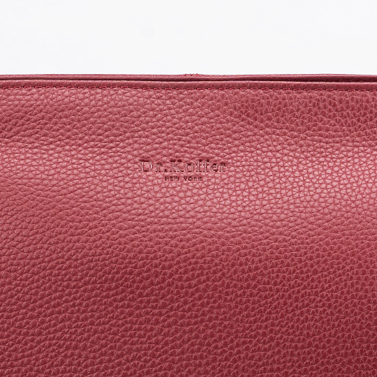 Женская сумка Dr.Koffer из натуральной кожи бордовая